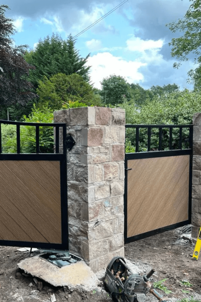 6 brown and black gate half finished