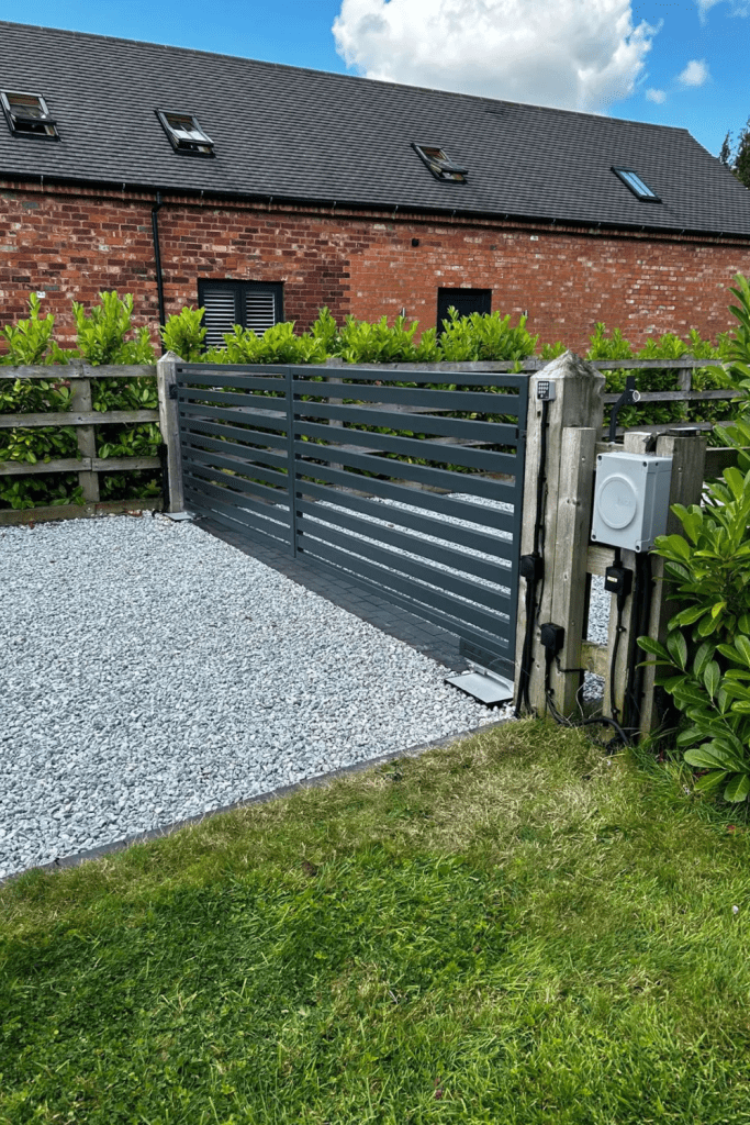 panel gates green gate with sensors